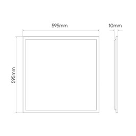 LED šviesos panelė 40W, 60x60cm, 4400lm, 110lm/ W, neutraliai balta 4000K, UGR 19, LED line PRIME