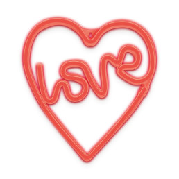 LED NEON dekoracija LOVE širdyje, RGB skaitmeninė - dinaminė spalva, su pulteliu