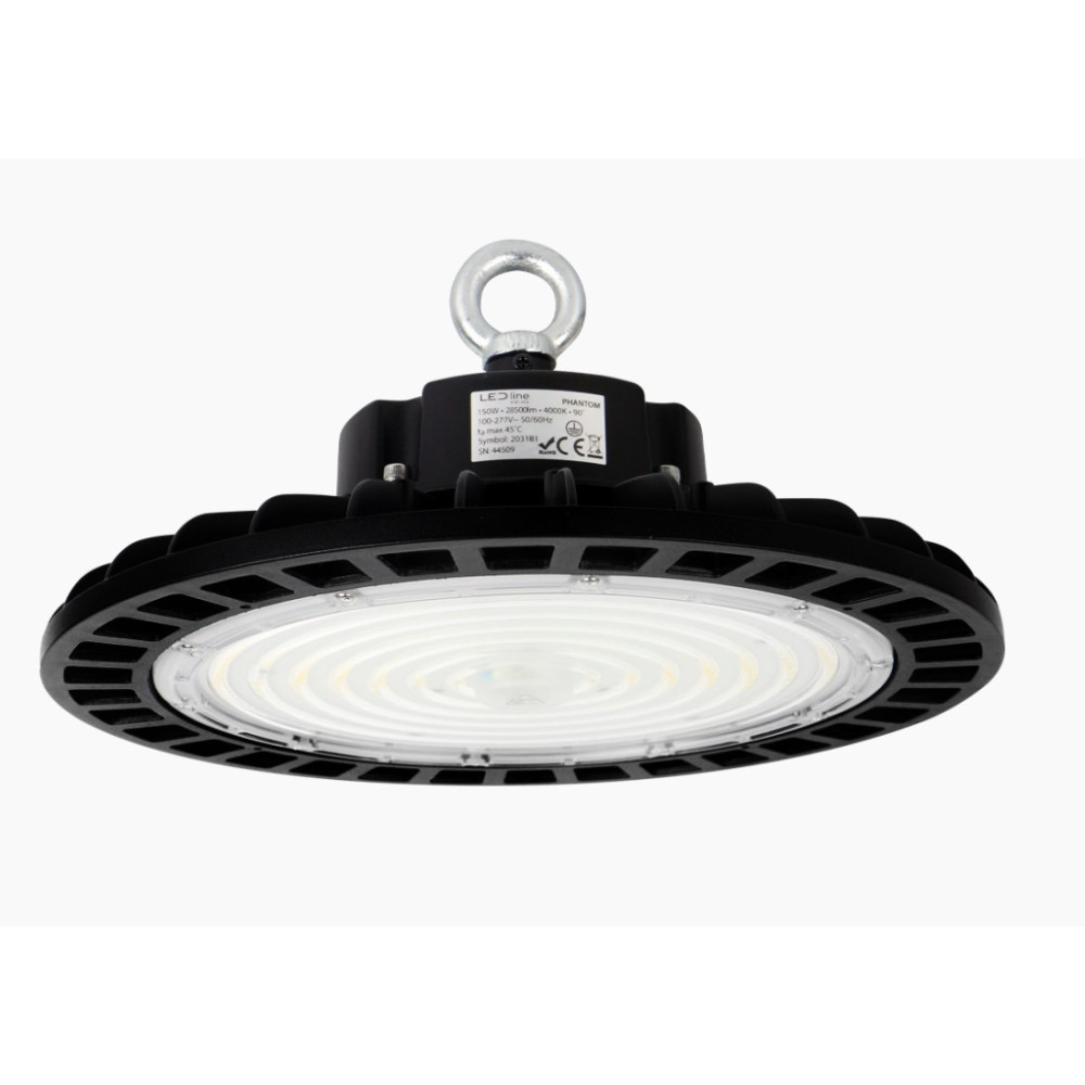 Sandėlio šviestuvas PHANTOM, 230Vac, 150W 28 500lm, 190lm/ W, 1-10V, 120°, pritemdomas