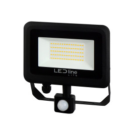 Lauko šviestuvas su judesio davikliu LED 100W neutraliai balta 230Vac, 10000lm, IP65, juodas, PHOTON, LED LINE