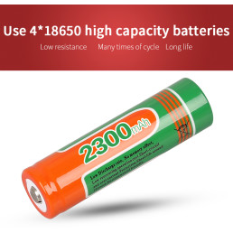 Žibintuvėlis M6-S, 3000lm, 36W, įkraunamas USB C, 4x 18650 10400mAh, IP44