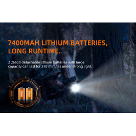 Žibintuvėlis L3, 2700lm, fokusuojamas, su įkraunamom baterijom 2x 26650 ir krovikliu, 