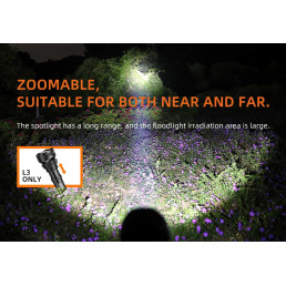 Žibintuvėlis L3, 2700lm, fokusuojamas, su įkraunamom baterijom 2x 26650 ir krovikliu, 