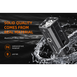 Žibintuvėlis M12, 8000lm, 112W, įkraunamas USB C, 4x 18650 8000mAh, IP44