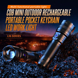 Žibintuvėlis L16-X, 400lm, fokusuojamas, įkraunamas USB C, 18650 3400mAh, IP43