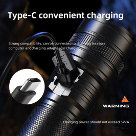 Žibintuvėlis Y26, 816lm, 15W, įkraunamas USB C, 1x 26650 3700mAh, IP43