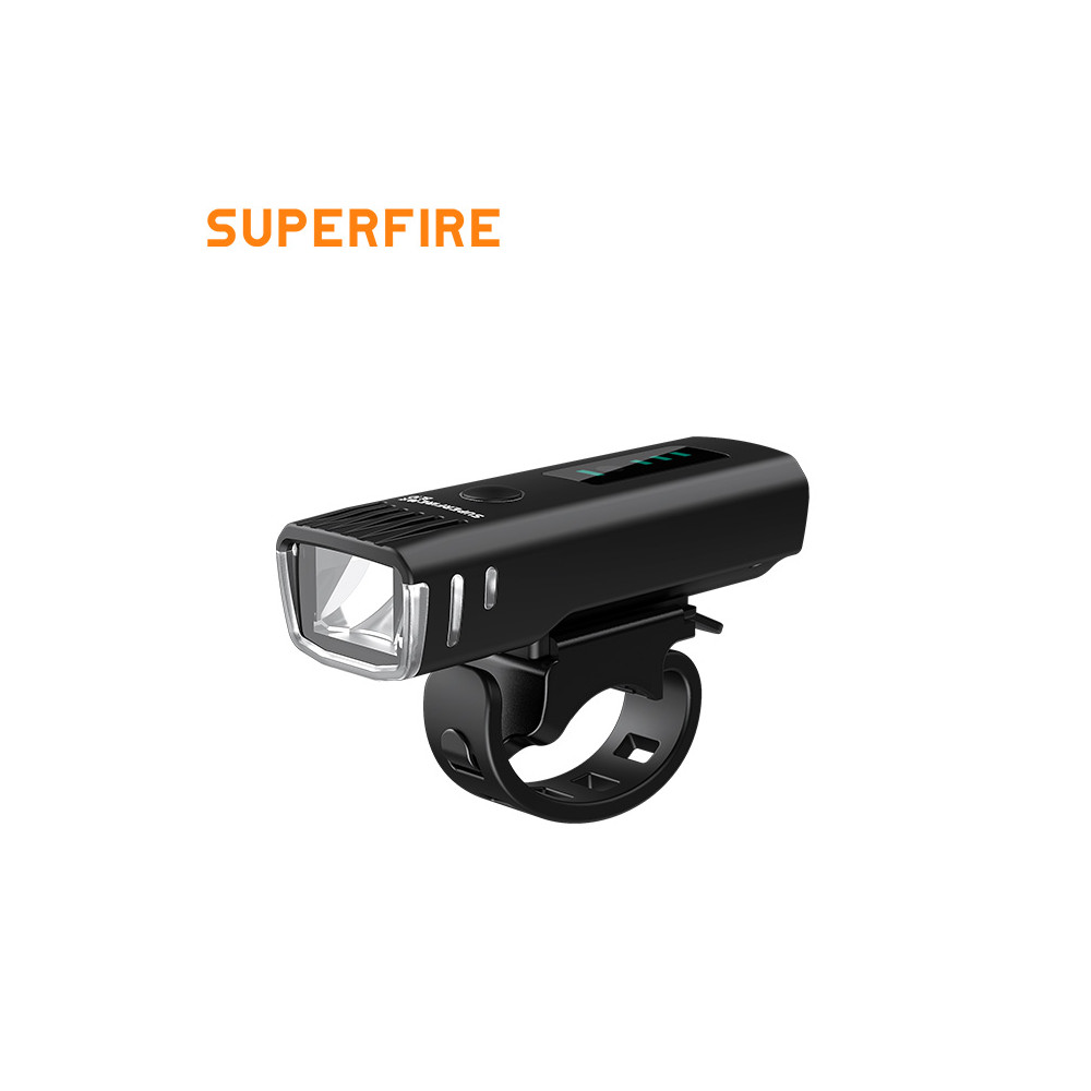 Dviračio žibintuvėlis BL10, su reflektoriumi ir šviesos jutikliu, įkraunamas USB C, 250lm, 5W, IP43