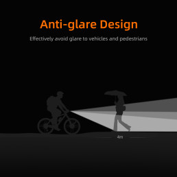 Dviračio žibintuvėlis BL10, su reflektoriumi ir šviesos jutikliu, įkraunamas USB C, 250lm, 5W, IP43