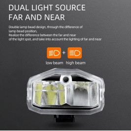 Dviračio žibintuvėlis BL22, 450lm, 3W, įkraunamas USB, 1800mAh, IP54