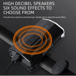 Dviračio žibintuvėlis BL22, 450lm, 3W, įkraunamas USB, 1800mAh, IP54