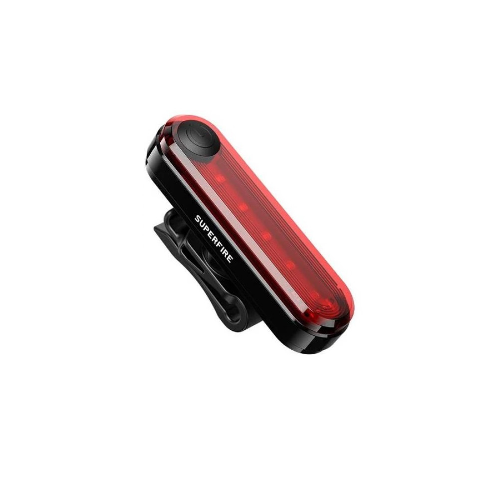 Dviračio signalinis žibintuvėlis, raudonas, įkraunamas micro USB, 1W, 4.5val., IP44, 230mAh