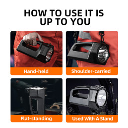 Žibintuvėlis su rankena M17, 5W 230lm, 2400mAh, iki 350m