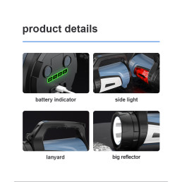 Žibintuvėlis su rankena M16, 5W 400lm, 3900mAh, iki 340m, su POWERBANK