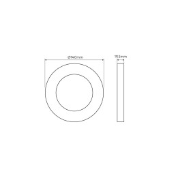 LED panelė universali EasyFix PRO, 230Vac, 6W, 540lm, 3000K-5000K CCT, apvali