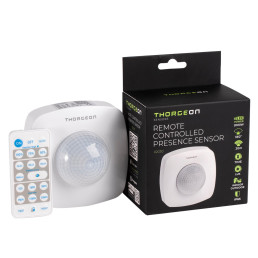 Judesio ir būvio jutiklis PIR, 230Vac, 2000W, 20m, IP65, reguliuojamas pulteliu, baltas