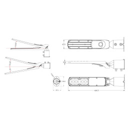 Gatvės šviestuvas LED 230V 30W 3 000lm, 140° x 70° 4000K, juodas, FLAMINGO, IP65, IK08