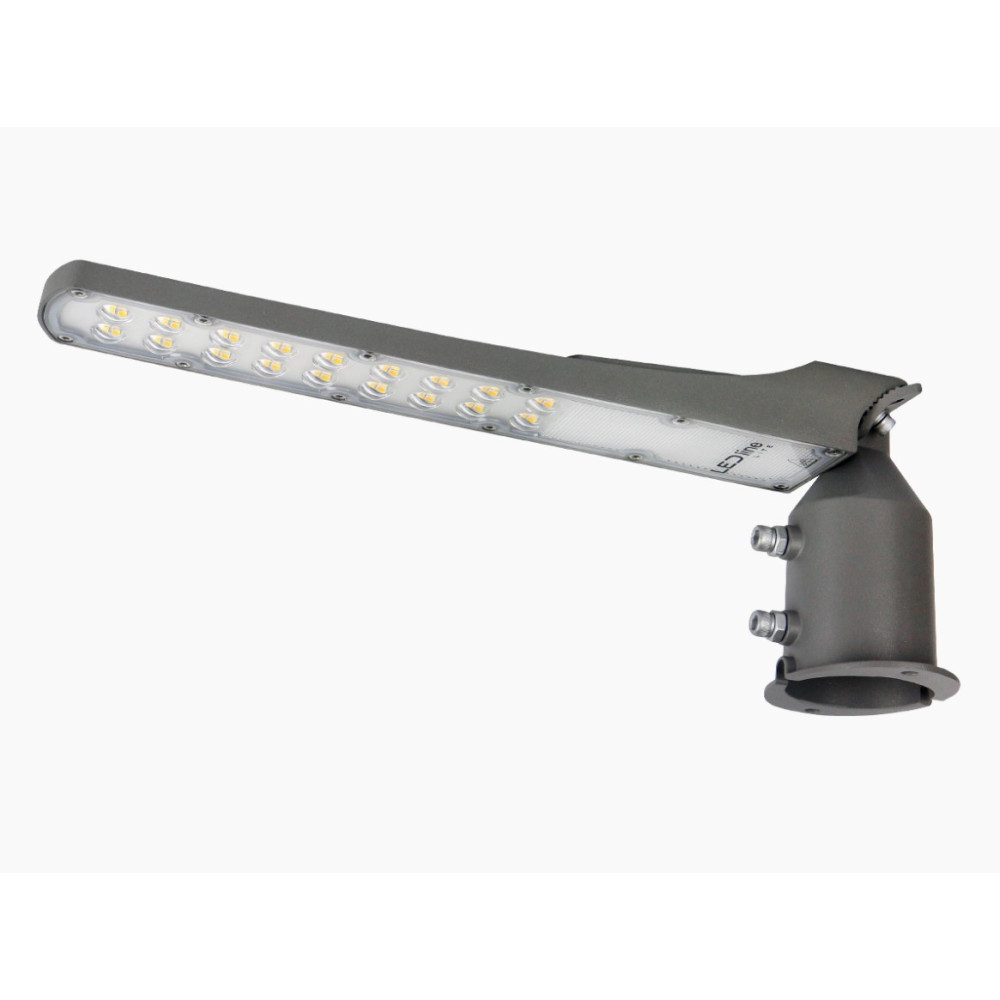 Gatvės šviestuvas LED 230V 50W 5 000lm, 140° x 70° 4000K, pilkas, FLAMINGO, IP65, IK08