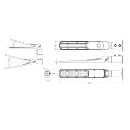 Gatvės šviestuvas LED 230V 50W 5 000lm, 140° x 70° 4000K, pilkas, FLAMINGO, IP65, IK08