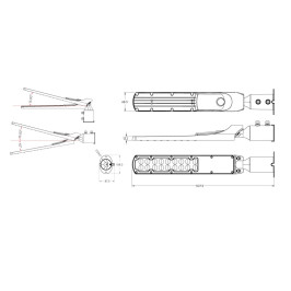 Gatvės šviestuvas LED 230V 50W 5 000lm, 140° x 70° 4000K, pilkas, FLAMINGO, IP65, IK08