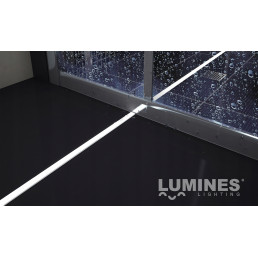 LED profilis TERRA, skirtas montuoti į grindis, juodas, lakuotas, 2.02m