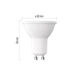 LED lemputė GU10 230V MR16 7W 806lm, neutraliai balta, 4000K, 100°