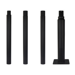 Apšvietimo stulpo komplektas, surenkamas, 4m, juodas