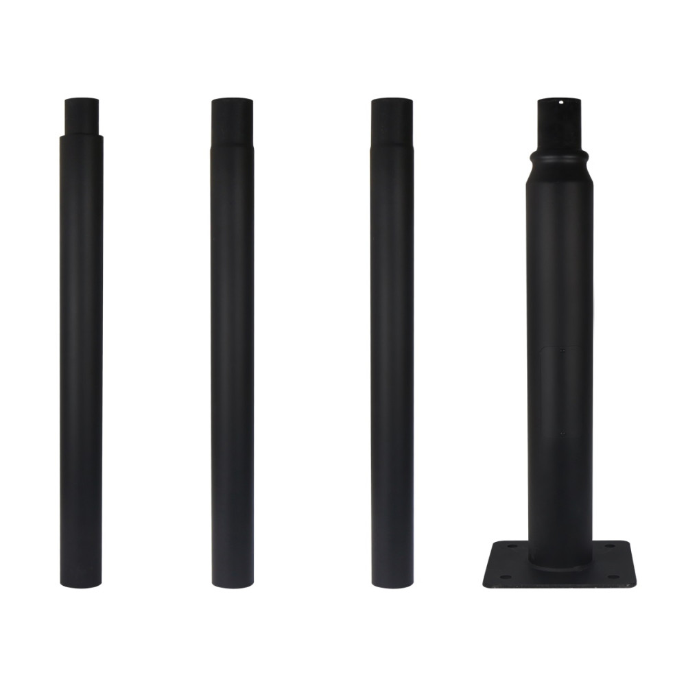 Apšvietimo stulpo komplektas, surenkamas, 4m, juodas