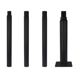 Apšvietimo stulpo komplektas, surenkamas, 4m, juodas