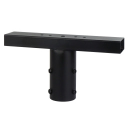 Surenkamo apšvietimo stulpo antgalis skirtas lauko prožektoriams, juodas
