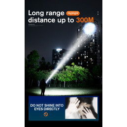 Rankinis žibintuvėlis, 20W, 1700lm, IP44, įkraunamas USB C, su 21700 4000mAh baterija