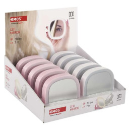 Veidrodėlis su žibintuvėliu, 1vnt 10vnt pakuotėje, 30lm, su 3x AAA baterijomis komplekte