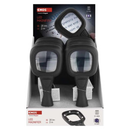 Rankinis didinamasis stiklas, lupa su pašvietimu ir UV, 20lm, 5x LED + 1x UV, 1vnt.