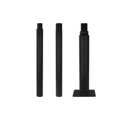 Apšvietimo stulpo komplektas, surenkamas, 3m, juodas