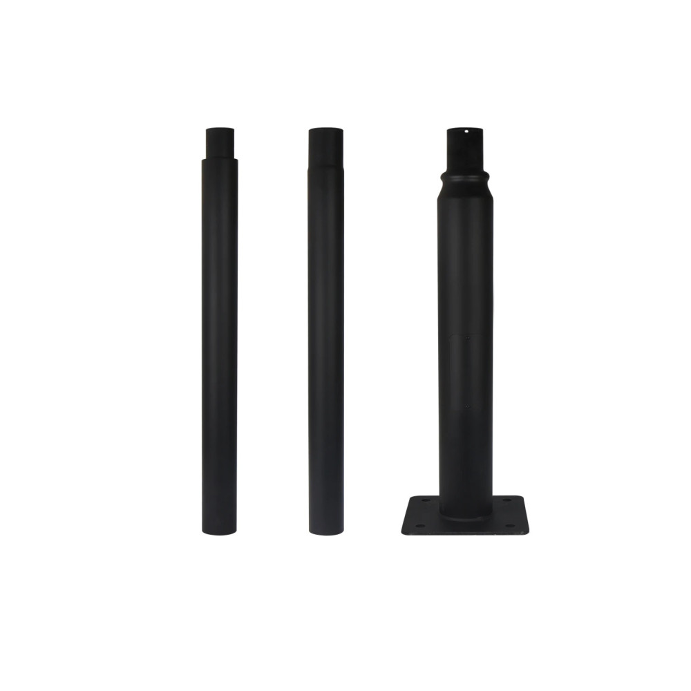 Apšvietimo stulpo komplektas, surenkamas, 3m, juodas