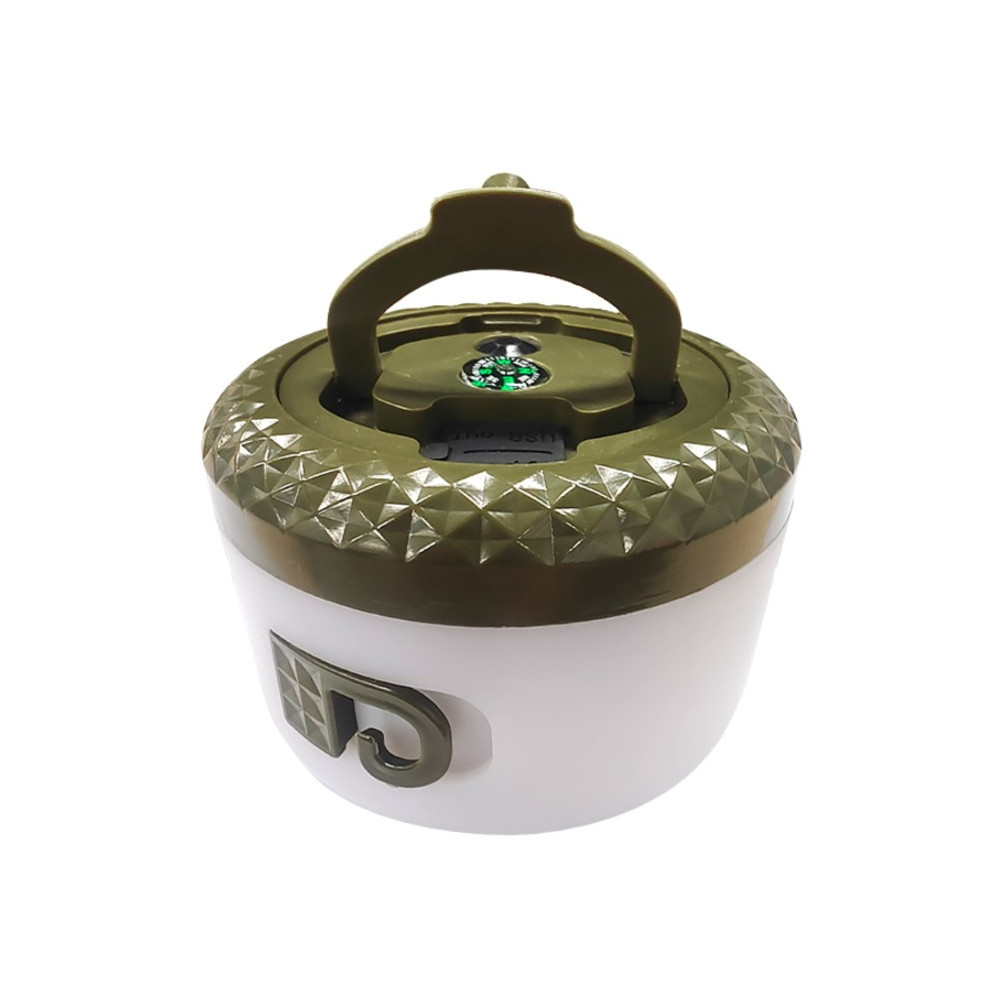 Stovyklavimo žibintuvėlis su LED girlianda, įkraunamas USB-C, 1800mAh, 50-250lm