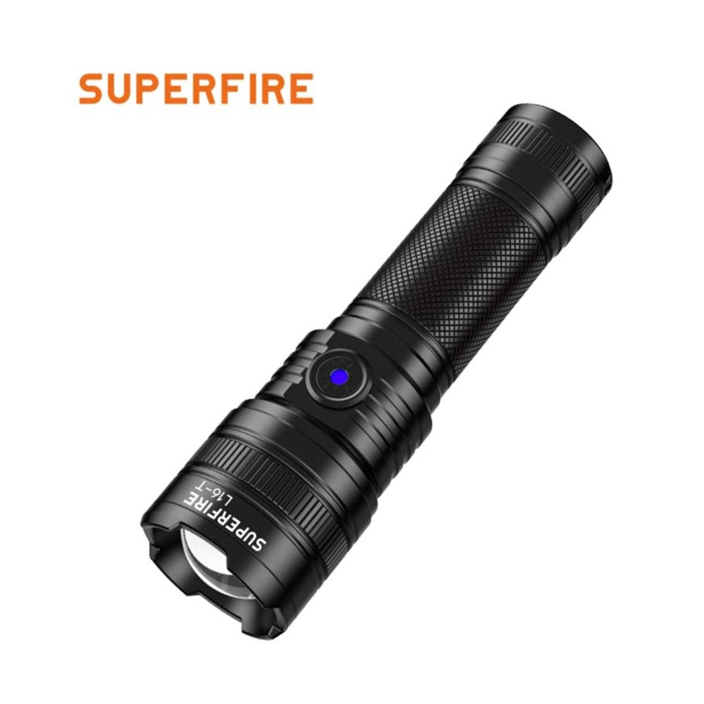 Žibintuvėlis L16-T, 890lm, 15W, fokusuojamas, įkraunamas USB C, 18650 3400mAh, IP43