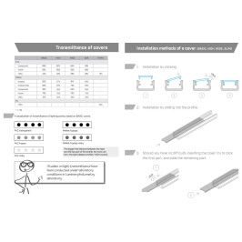 Dangtelis PMMA baltas profiliams LUMINES SLIM X V2 2.02m