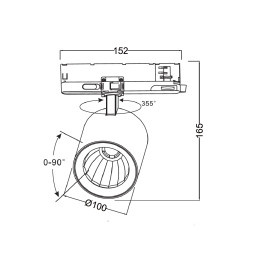 Šviestuvas bėgeliui LUMICANTO 6-20W CCT 36/ 60° baltas