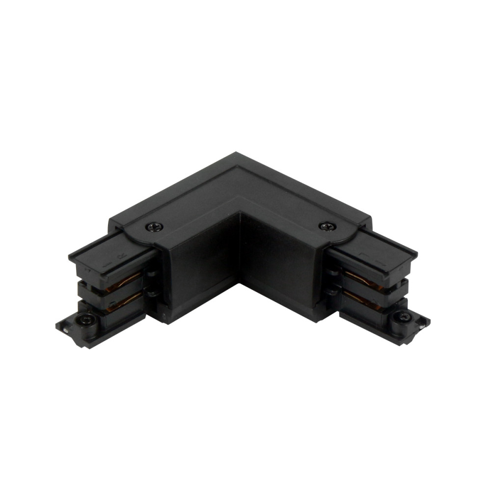 Jungtis L formos 3 fazių bėgeliui LUMICANTO dešinė pusė juoda 