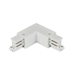 Jungtis L formos 3 fazių bėgeliui LUMICANTO kairė pusė baltas 