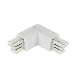Jungtis L formos 3 fazių bėgeliui LUMICANTO kairė pusė baltas 