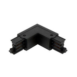 Jungtis L formos 3 fazių bėgeliui LUMICANTO kairė pusė juoda 