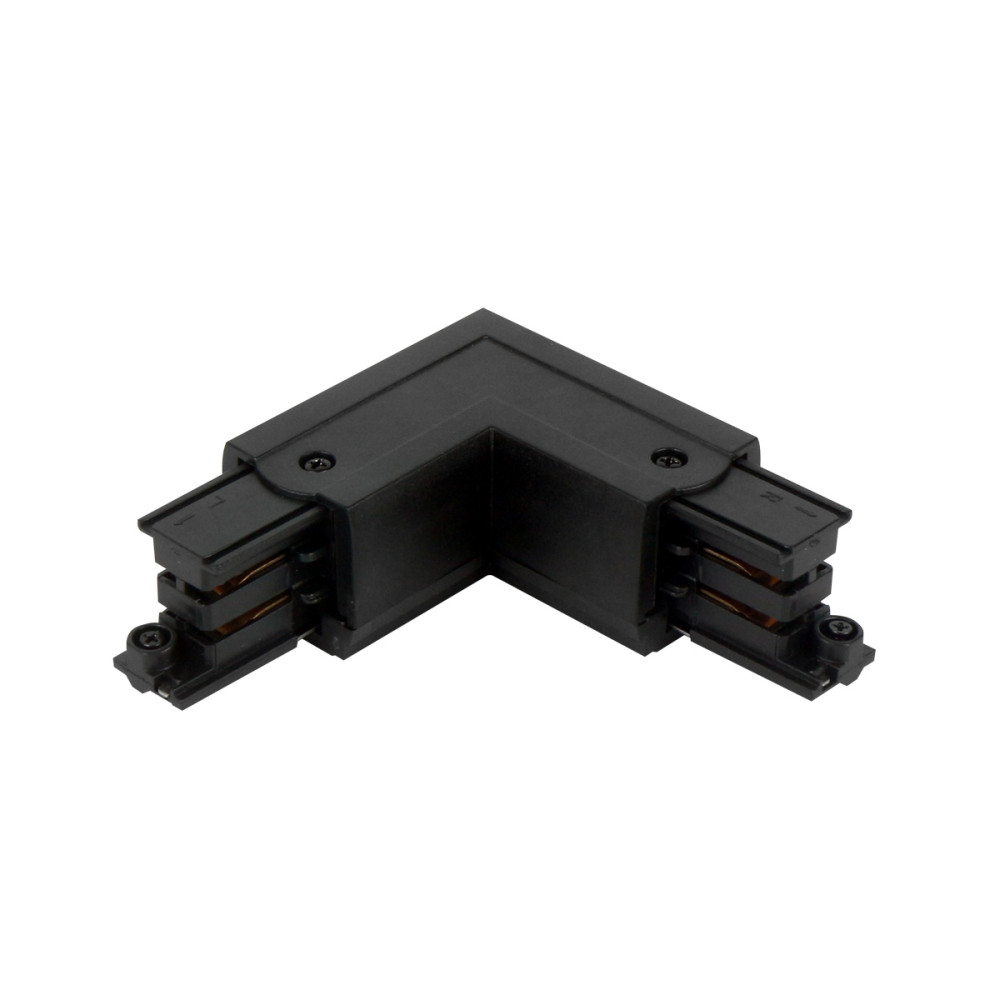 Jungtis L formos 3 fazių bėgeliui LUMICANTO kairė pusė juoda 