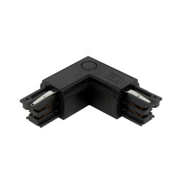 Jungtis L formos 3 fazių bėgeliui LUMICANTO kairė pusė juoda 