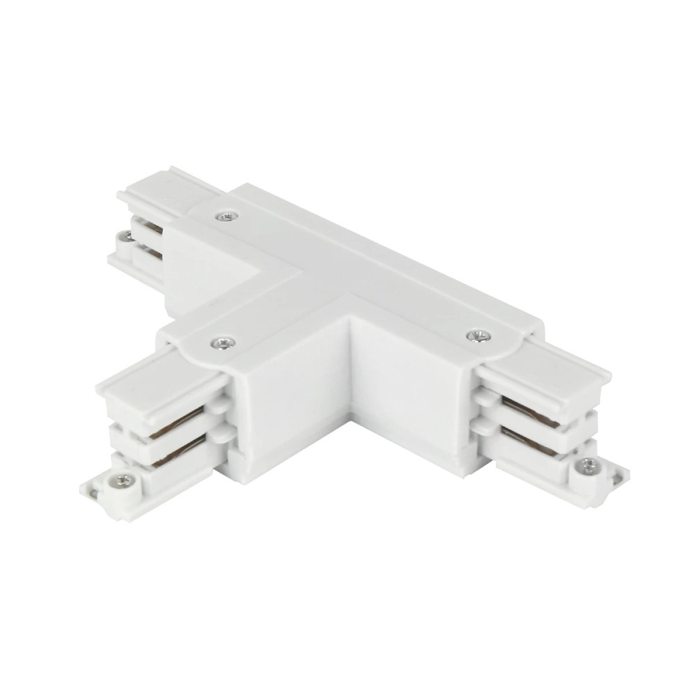 Jungtis T formos 3 fazių bėgeliui LUMICANTO dešinė pusė baltas 