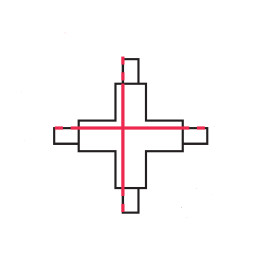 Jungtis X 3 fazių bėgeliui LUMICANTO baltas 