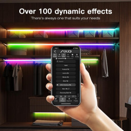 Skaitmeninių LED juostų valdiklis, 5-24Vdc, 15A, 800pix, su mikrofonu, WLED ESP32 Wi-Fi