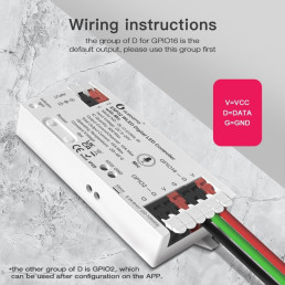 Skaitmeninių LED juostų valdiklis, 5-24Vdc, 15A, 800pix, su mikrofonu, WLED ESP32 Wi-Fi