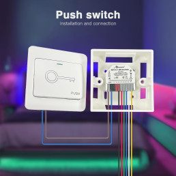 LED valdiklis Wi-Fi + RF MINI, 12-24Vdc, 6A/ CH, 10A MAX, RGB, RGBW, RGB+CCT, CCT, DIM, PUSH-DIM