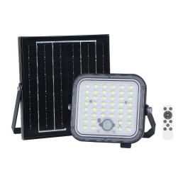 Lauko šviestuvas su saulės baterija ir judesio jutikliu LUNIR, 1400lm, 4000mAh, 4000K, 100°